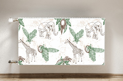 Cobertura magnética para radiador Girafas e Elefantes