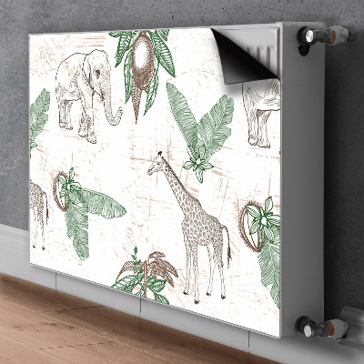 Cobertura magnética para radiador Girafas e Elefantes