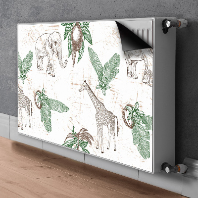 Cobertura magnética para radiador Girafas e Elefantes