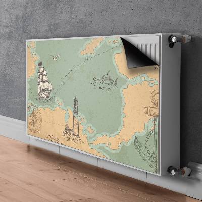Cobertura magnética para radiador Mapa do Tesouro