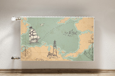 Cobertura magnética para radiador Mapa do Tesouro