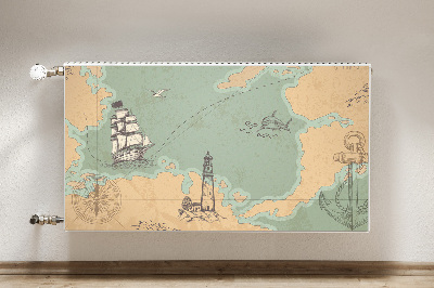 Cobertura magnética para radiador Mapa do Tesouro