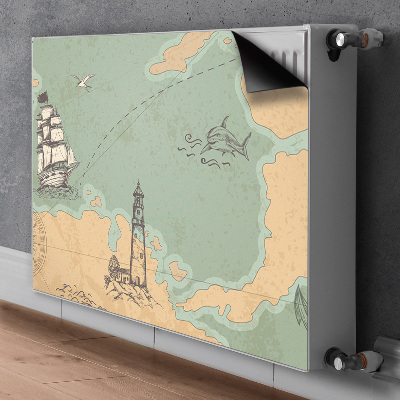 Cobertura magnética para radiador Mapa do Tesouro