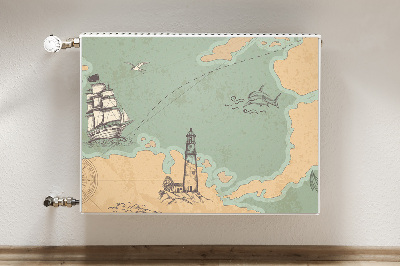 Cobertura magnética para radiador Mapa do Tesouro