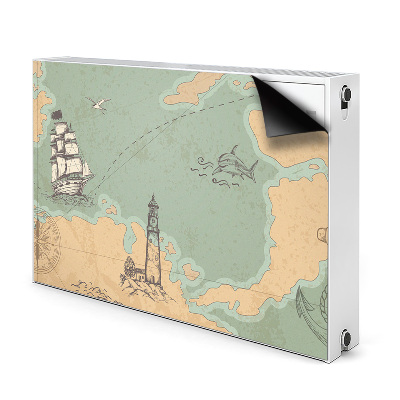 Cobertura magnética para radiador Mapa do Tesouro