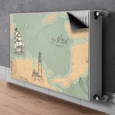 Cobertura magnética para radiador Mapa do Tesouro