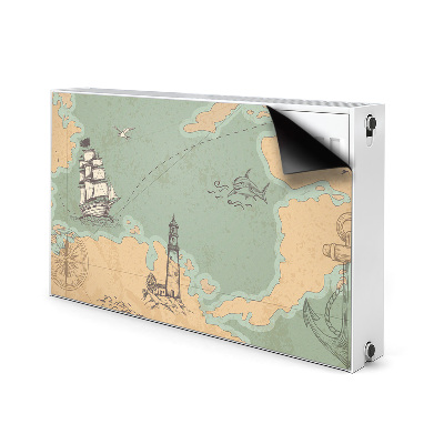 Cobertura magnética para radiador Mapa do Tesouro