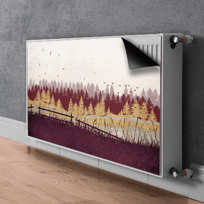 Cobertura magnética para radiador Floresta de Outono