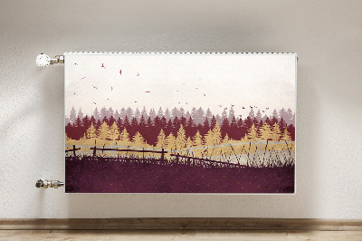 Cobertura magnética para radiador Floresta de Outono