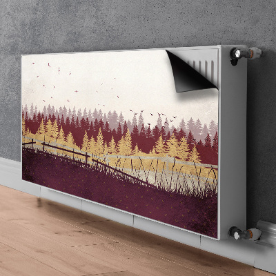 Cobertura magnética para radiador Floresta de Outono