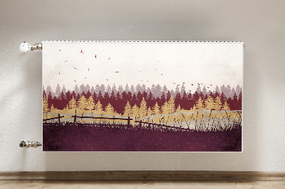 Cobertura magnética para radiador Floresta de Outono