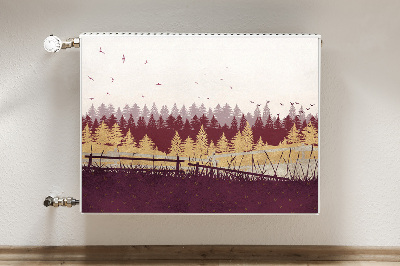 Cobertura magnética para radiador Floresta de Outono