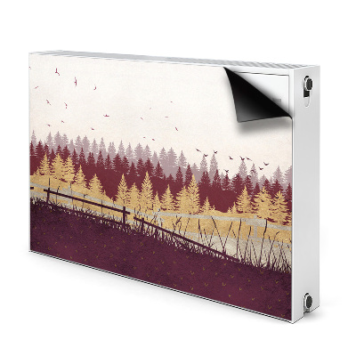 Cobertura magnética para radiador Floresta de Outono