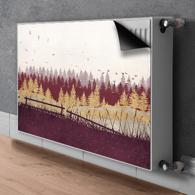 Cobertura magnética para radiador Floresta de Outono