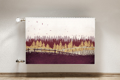 Cobertura magnética para radiador Floresta de Outono