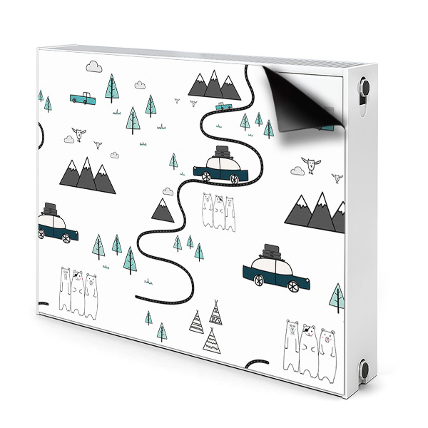 Cobertura magnética para radiador Tema de viagem