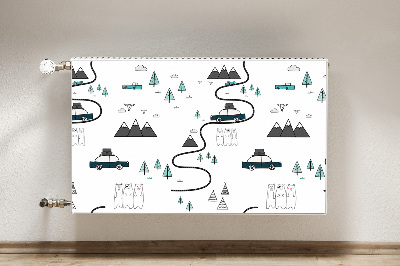 Cobertura magnética para radiador Tema de viagem