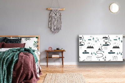 Cobertura magnética para radiador Tema de viagem