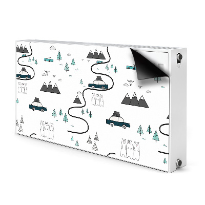 Cobertura magnética para radiador Tema de viagem