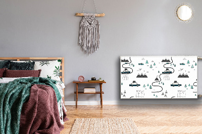 Cobertura magnética para radiador Tema de viagem