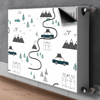 Cobertura magnética para radiador Tema de viagem