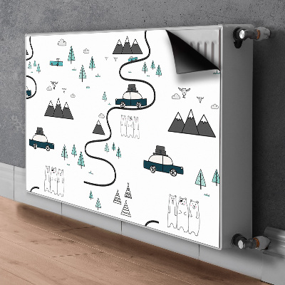 Cobertura magnética para radiador Tema de viagem