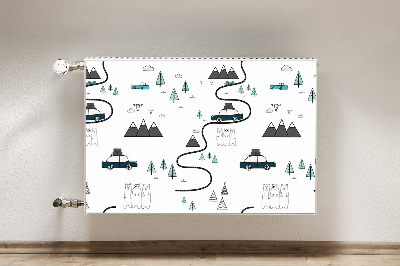 Cobertura magnética para radiador Tema de viagem