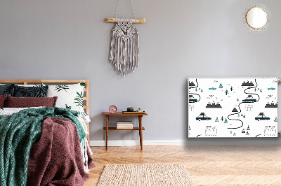 Cobertura magnética para radiador Tema de viagem