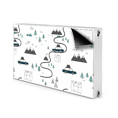 Cobertura magnética para radiador Tema de viagem