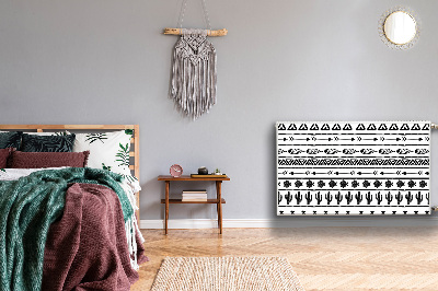 Cobertura magnética para radiador Boho preto e branco