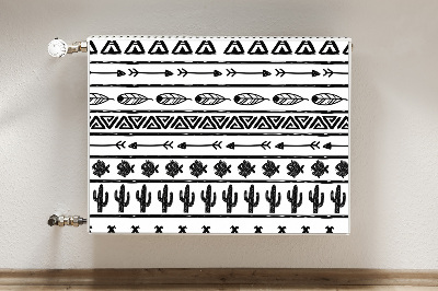 Cobertura magnética para radiador Boho preto e branco