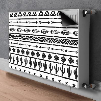 Cobertura magnética para radiador Boho preto e branco