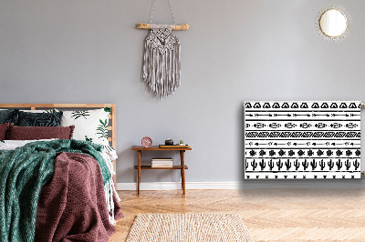 Cobertura magnética para radiador Boho preto e branco