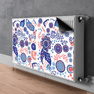 Capa magnética para radiador Flores abstratas