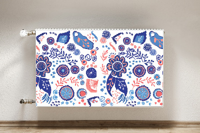 Capa magnética para radiador Flores abstratas