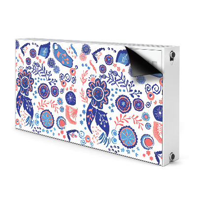 Capa magnética para radiador Flores abstratas