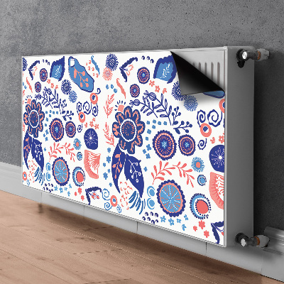 Capa magnética para radiador Flores abstratas