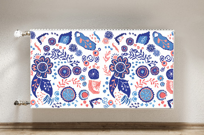 Capa magnética para radiador Flores abstratas