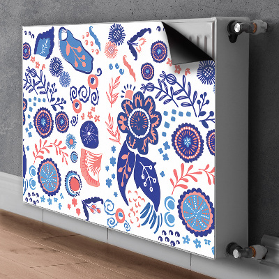 Capa magnética para radiador Flores abstratas