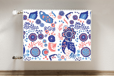 Capa magnética para radiador Flores abstratas