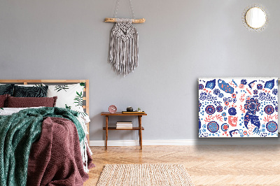 Capa magnética para radiador Flores abstratas