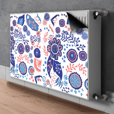 Capa magnética para radiador Flores abstratas