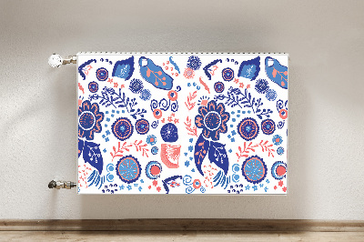 Capa magnética para radiador Flores abstratas