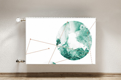 Capa magnética para radiador Luas de mármore