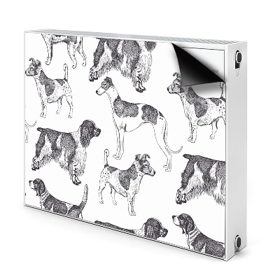 Cobertura magnética para radiador Padrão de cães