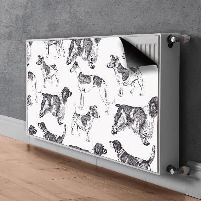 Cobertura magnética para radiador Padrão de cães