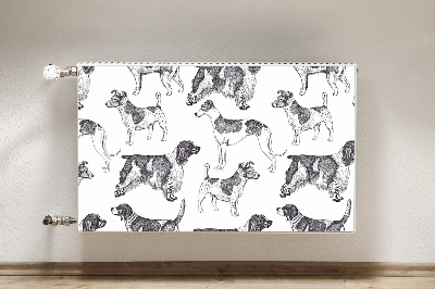 Cobertura magnética para radiador Padrão de cães