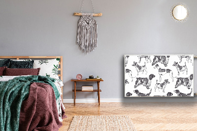 Cobertura magnética para radiador Padrão de cães