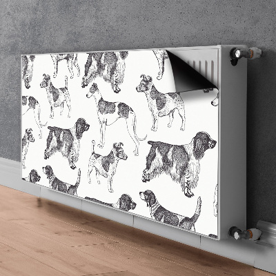Cobertura magnética para radiador Padrão de cães
