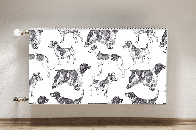 Cobertura magnética para radiador Padrão de cães